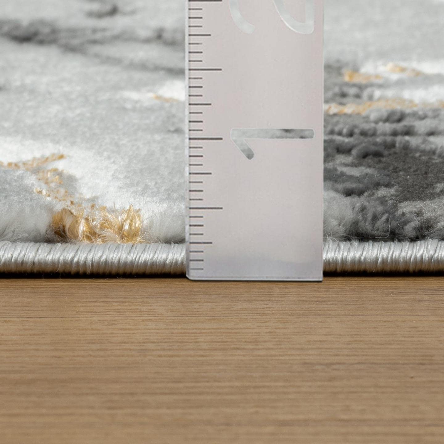 LUXE WEAVERS Ivory Gold 8x10 Marble Abstract Area Rug