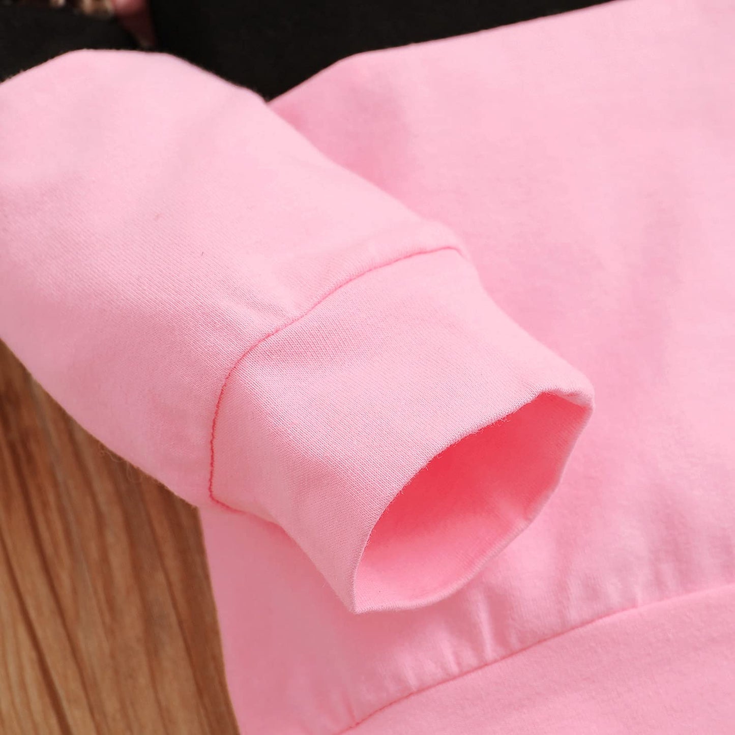 Tikoubabe Toddler Girl Clothes Baby Sweatshirt Leopard Fall Winter Outfits Long Sleeve Tops Pants Set 2 Pcs Pink 2-3 Years 100CM
