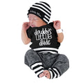 Aoswep Newborn Infant Baby Clothes Short Sleeve Romper + Pants + Hat 3PCS Outfits Set