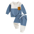 farrubbyine8 Newborn Baby Boy Clothes Set 2pcs Long Sleeve Top and Pants Suit Toddler Baby Fall Winter Clothes (C Blue, 0-6 Months)