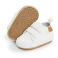 BABSMULY Baby Boys Girls Shoes Non-Slip Rubber Sole High-Top PU Leather Sneakers Infant First Walking Shoes Toddler Crib Newborn Loafers Flats.(White, 6-12 Months)
