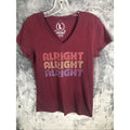 Women’s T-shirt All Right All Right All Right Teepublic Burgundy Shirt Large
