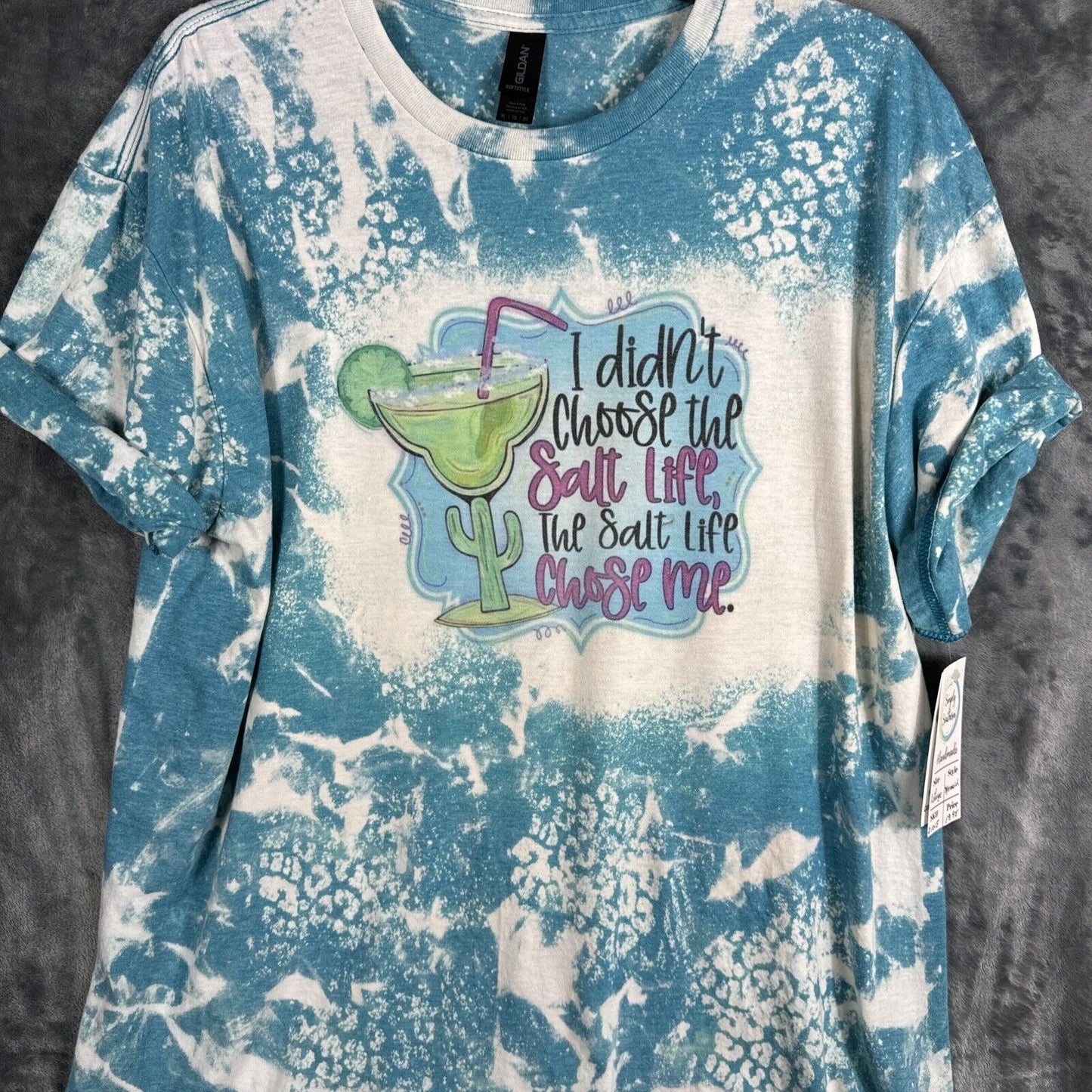 Women’s T Shirt “I Didn’t Choose The Salt Life The Salt Life Chose Me” Blue XL