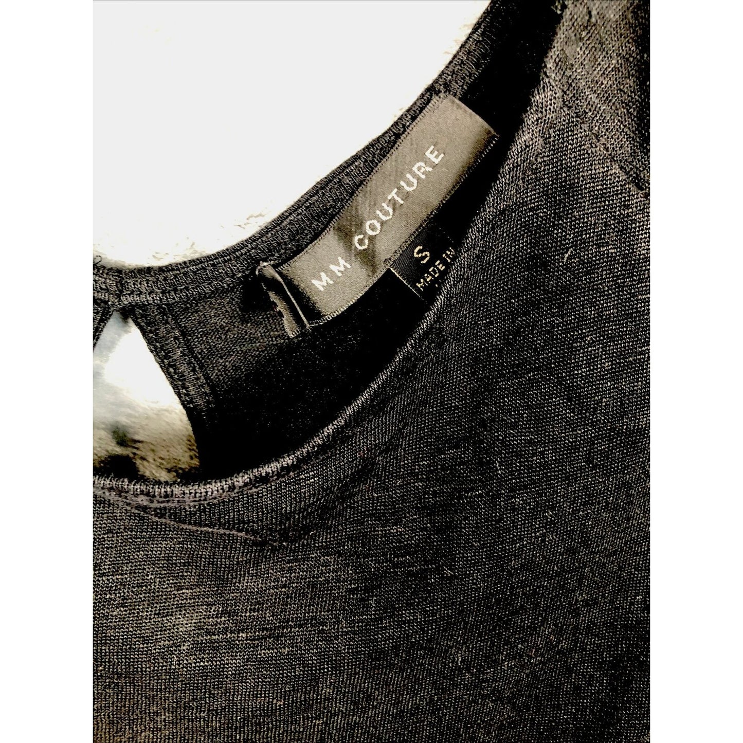 MM Couture Blouse Women’s Size Small Black Sleeveless Shirt Keyhole Back