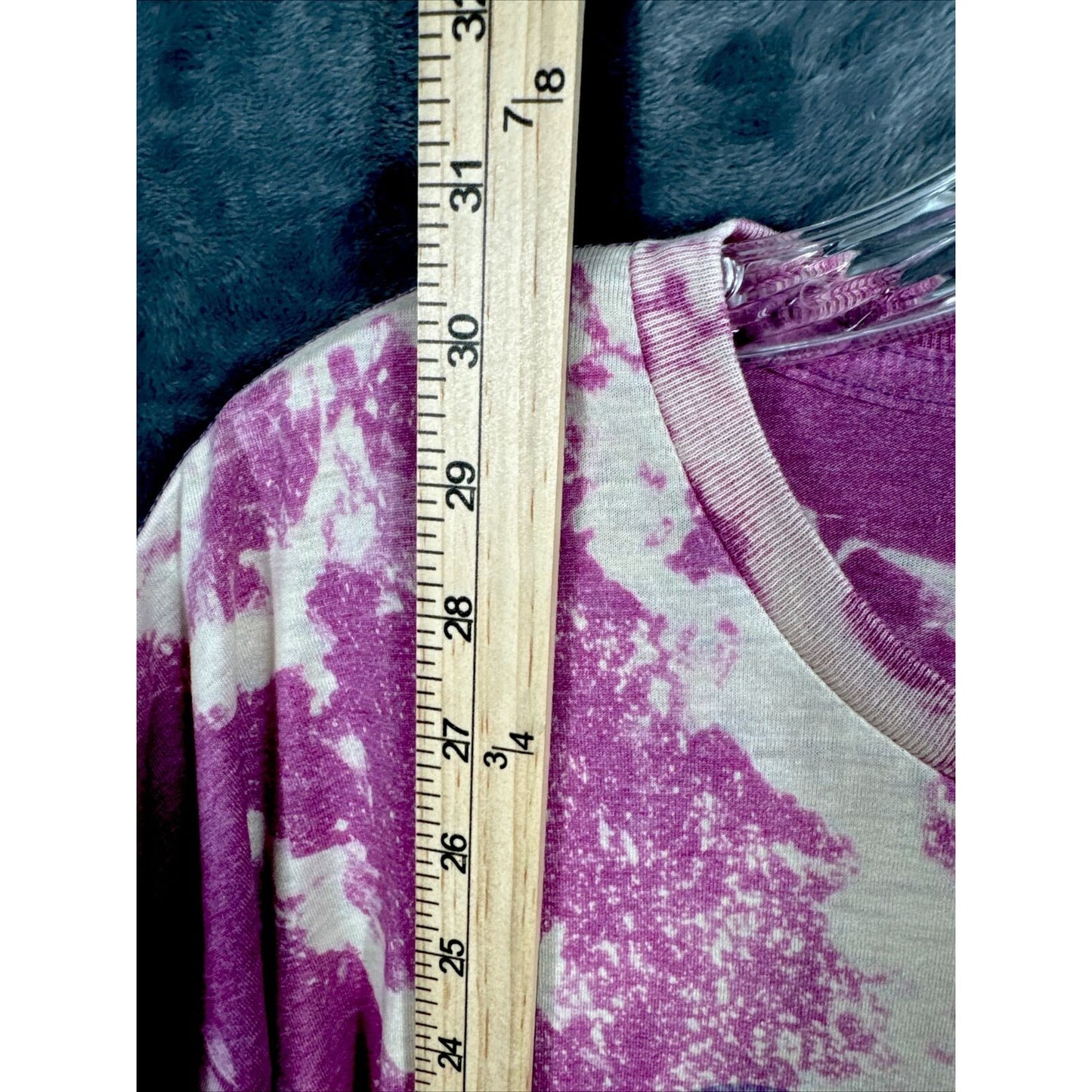 Women’s Shirt Good Vibes Only Tie-Dye Bleached Purple Size Extra Large
