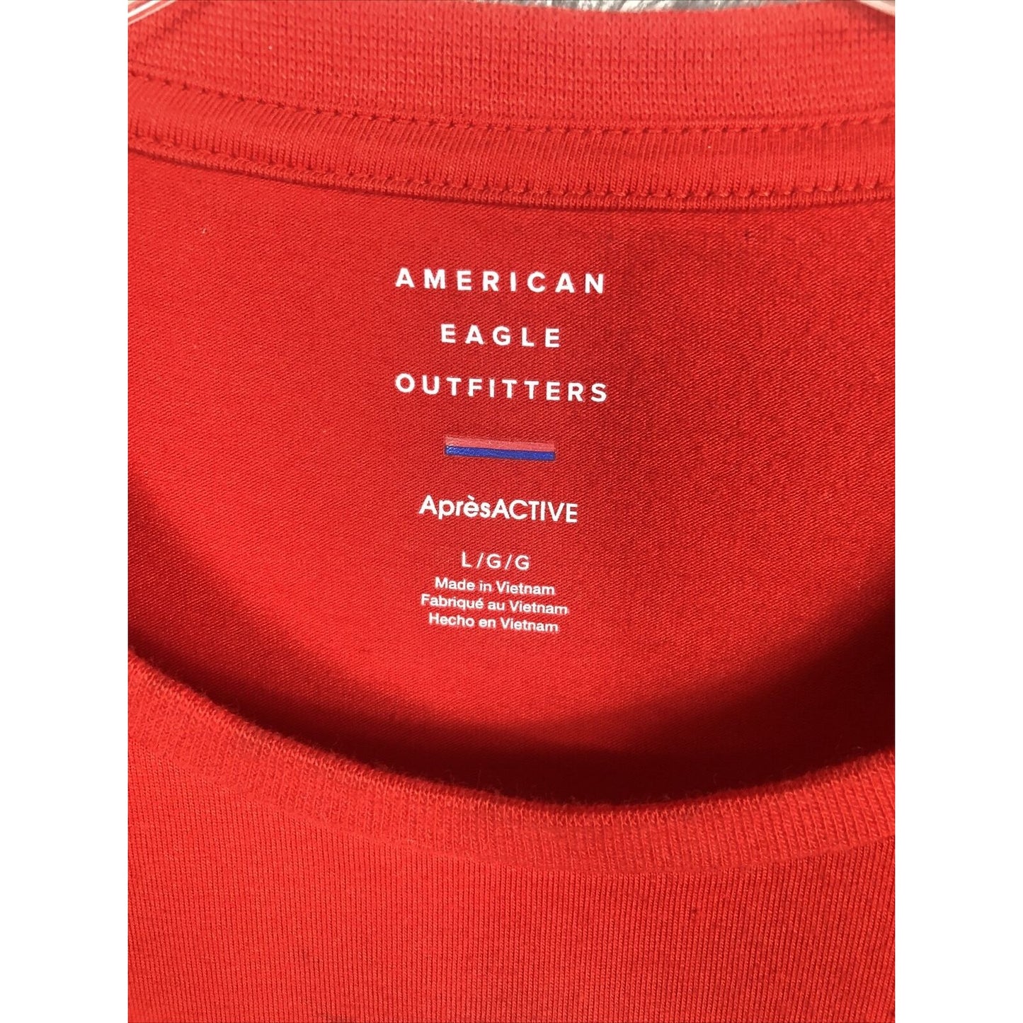 American Eagle Men’s T-Shirt Adult Size Large Red Shirt Short Sleeves