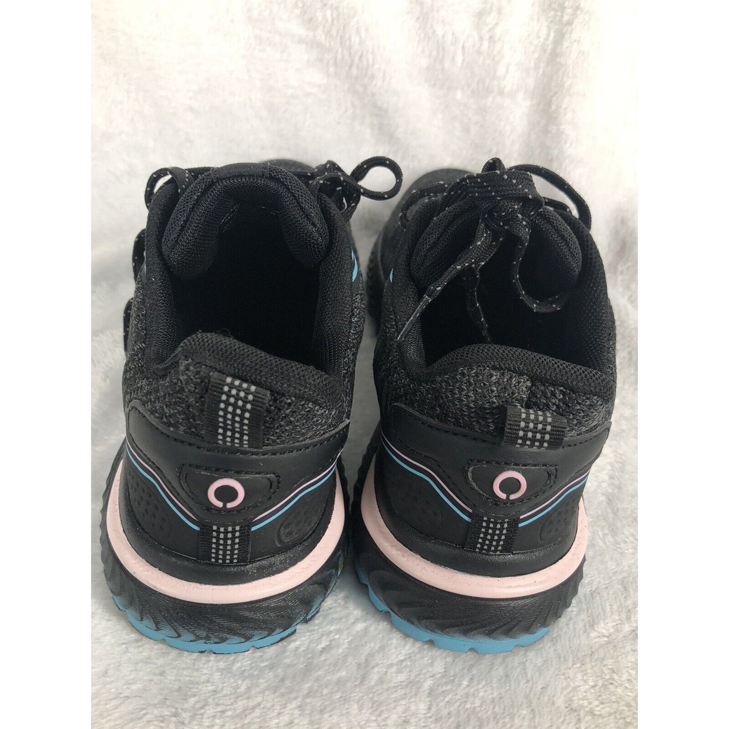 Skora Fit Running Shoes Woman's Black/Blue Lace-Up Training 8