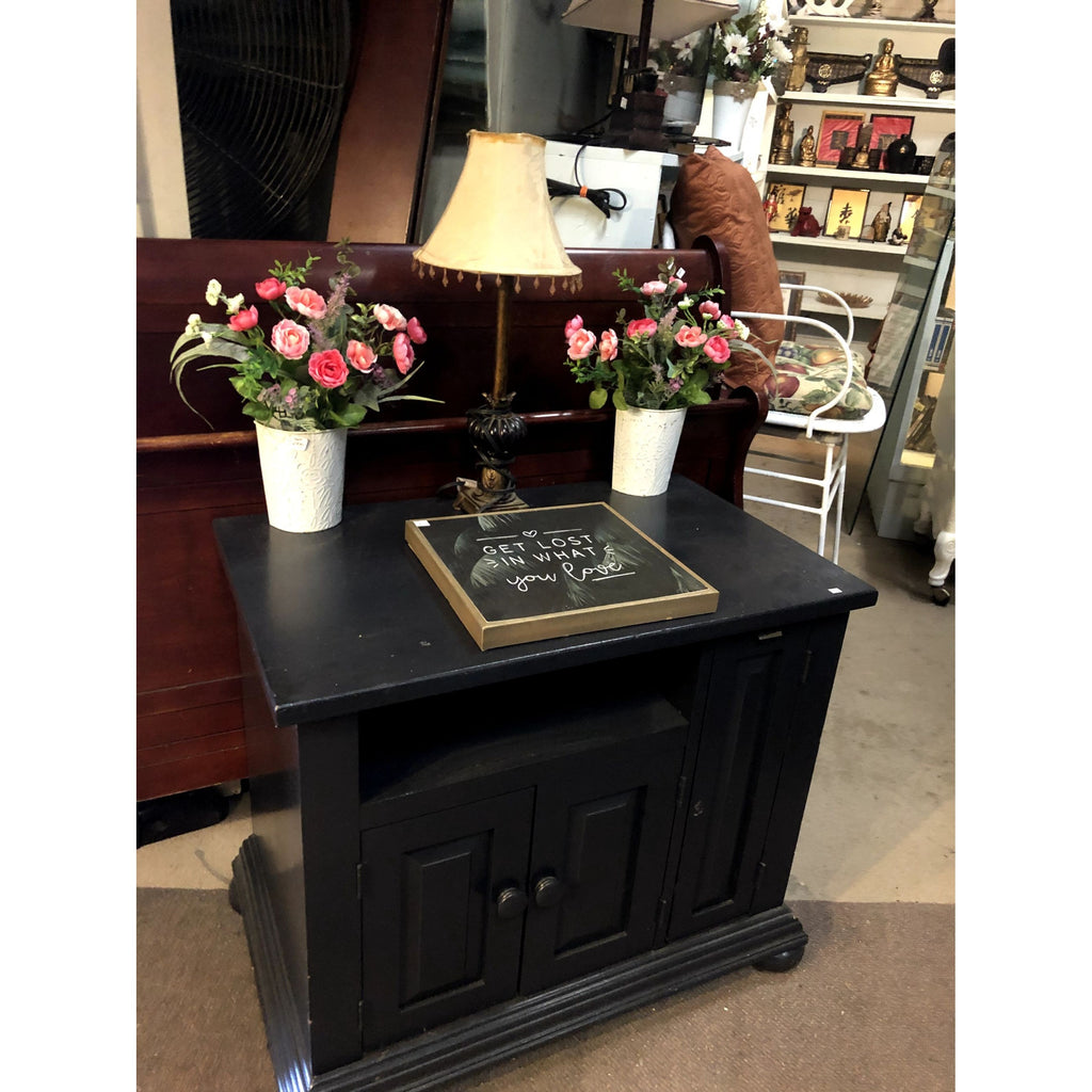 Black Pre-Owned TV Stand Table