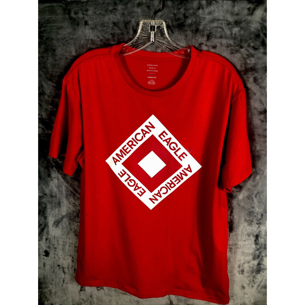 American Eagle Men’s T-Shirt Adult Size Large Red Shirt Short Sleeves