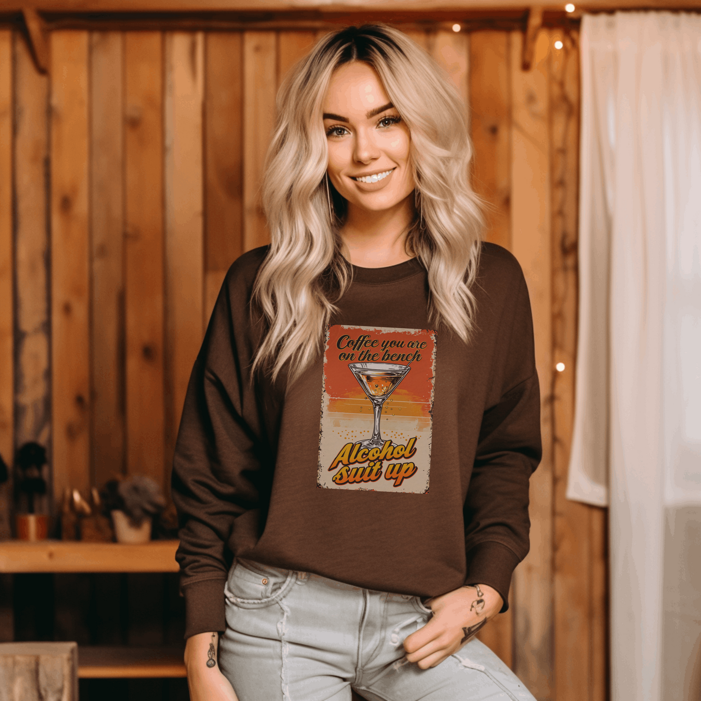 Coffee You Are on the Bench Sweatshirt • Funny Drinking Hoodie • Alcohol Suit Up Shirt • Humor Gift for Friends • Cozy Unisex Pullover