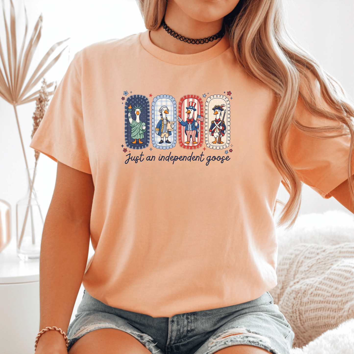 Just an Independent Goose T-Shirt, Patriotic Goose Shirt, Funny Animal Tee, 4th of July Gift, Unique USA Pride Apparel, Gift for Him or Her
