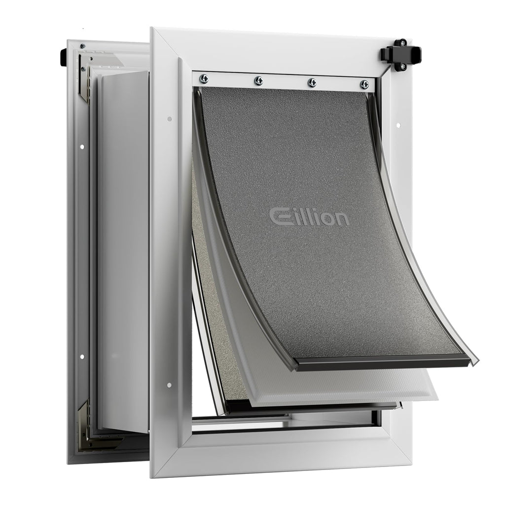 Dog Door for Wall Pet Door for Wall Exterior, Large Doggie Door for Exterior Wall, Heavy Duty Pet Door for Walls with Aluminum Frame, 3 Flap Extreme Weather Dog Door for Walls, Large Dog Door