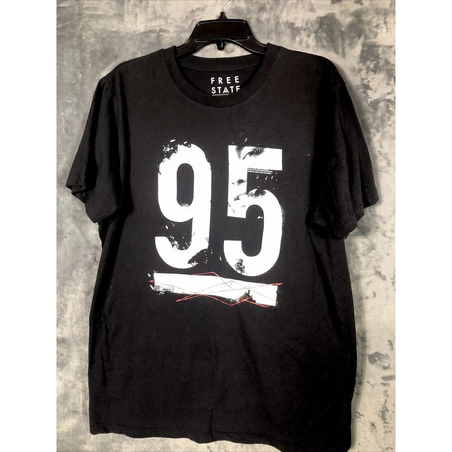 Free State T-Shirt Men’s Number 95 Black Short Size Adult Large￼
