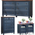 Farmhouse Dressers & Night Stand Set of 4, Wood 54