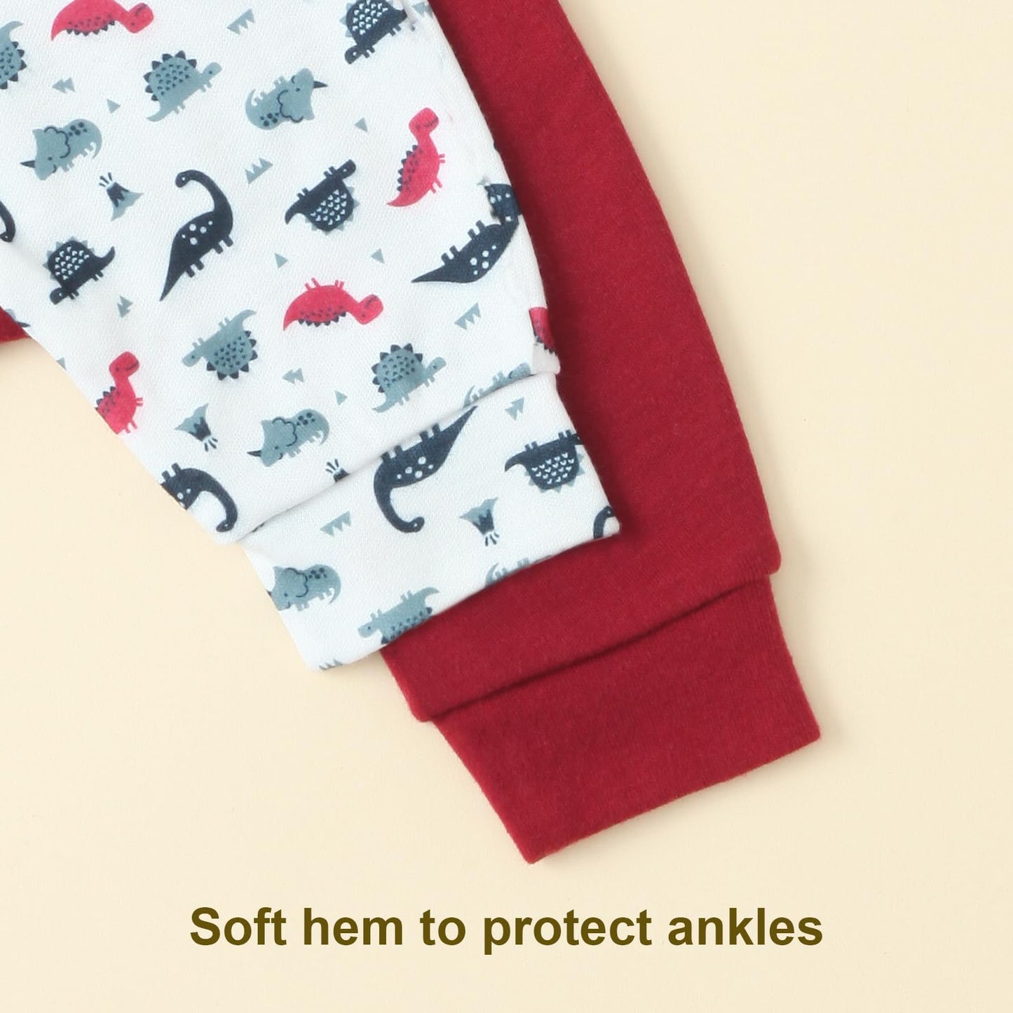 Hakochia Soft and Comfy 100% Cotton Baby Pants for Baby Boys and Girls with Ample Diaper Room 0-12 Months (US, Age, 9 Months, Blue)