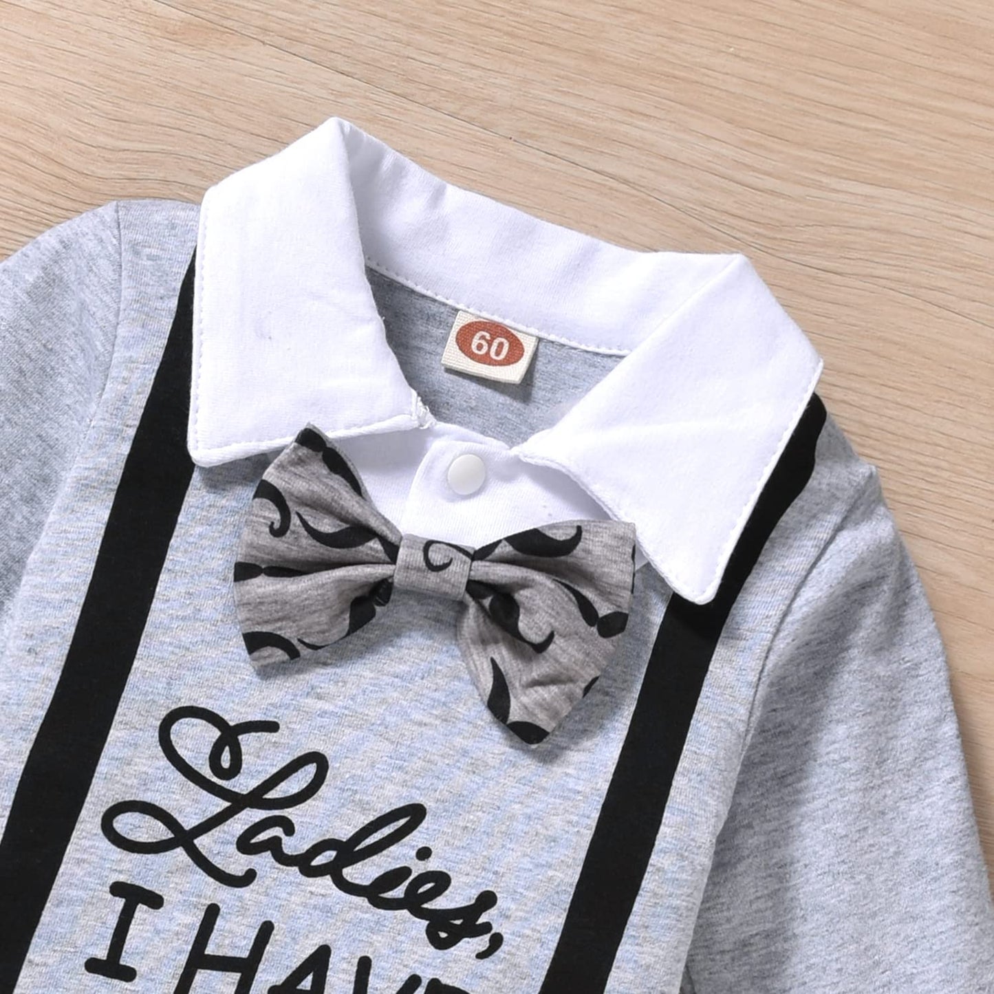 Aalizzwell Newborn Boys Outfit, Infant Ladies Have Arrived Clothes Long Sleeve Gentleman Fall Winter Clothing NB