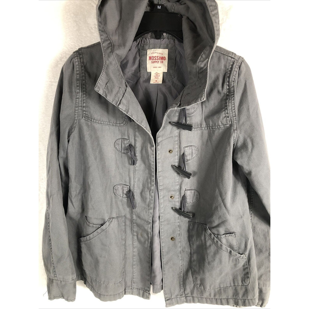 Grey Hooded Coat Utility Style Mossimo Supply Company Women’s Medium Jacket