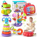 4 in 1 Baby Toys for 6 to 12 to 18 Months, Infant Sensory & Stacking for 1+ Year Old, Busy Cube Toys for Babies 6 - 12 Months, Piano Xylophone Musical Travel Toys, Christmas Birthday Gifts for 1 - 2