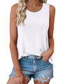 Bliwov Womens Summer Tank Tops Beach Vacation Casual Sleeveless Shirts Spring Fashion Outfits Workout Loose Fit Tees Blouses White