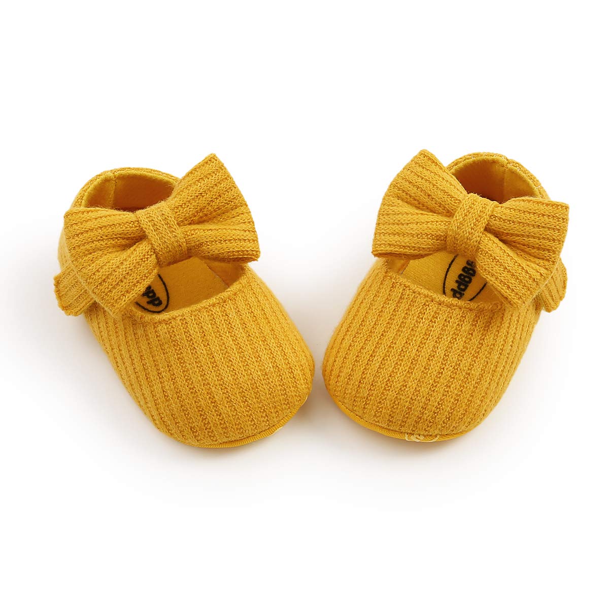 GDSDYM Baby Girls Mary Jane Flats with Bowknot Princess Wedding Dress Shoes Soft Newborn Infant Crib First Walker Prewalker