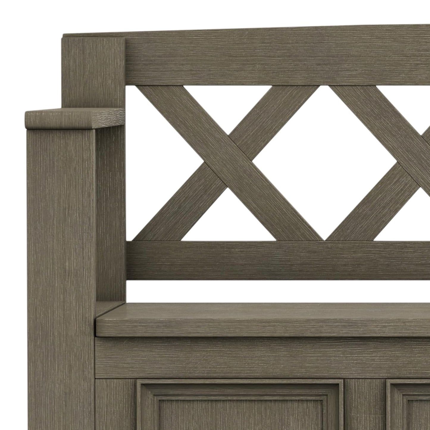 SIMPLIHOME Amherst Entryway Storage Bench - 48 inch Wide Solid Wood Hallway Seat in Farmhouse Grey, Transitional Bench for Entryway or Living Room with Lift-Up Lid and Spacious Storage