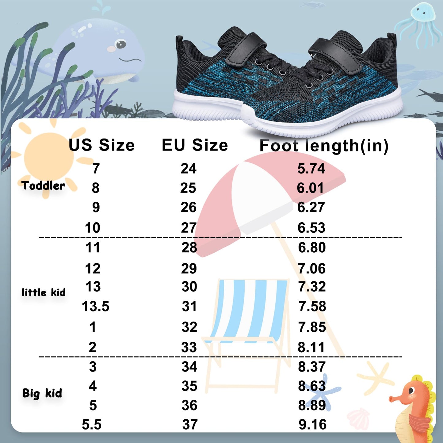 Kids Shoes Boys Sneakers Sports Athletic Running Shoes Girls Shoes Navy Blue Big Kid Size 5