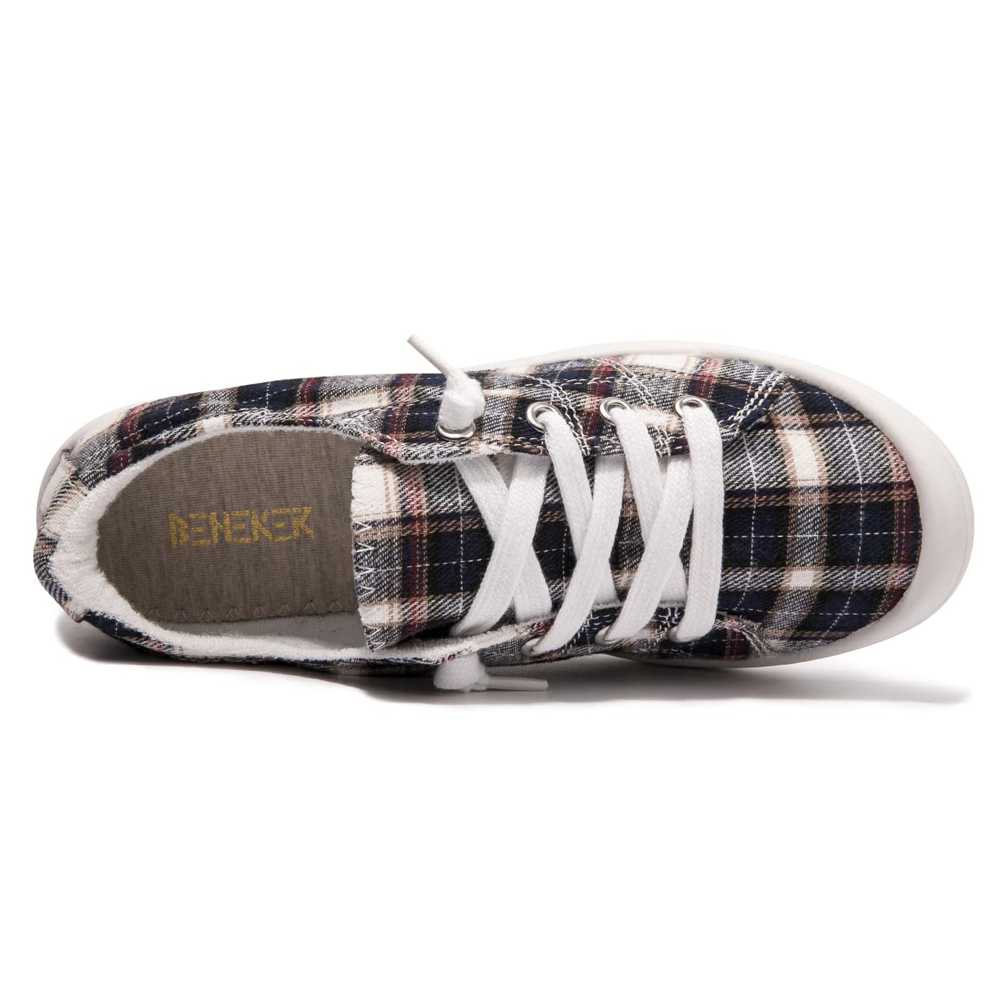 Women's Slip On Canvas Sneaker Low Top Casual Walking Shoes Classic Comfort Flat Fashion Sneakers (Square 11)