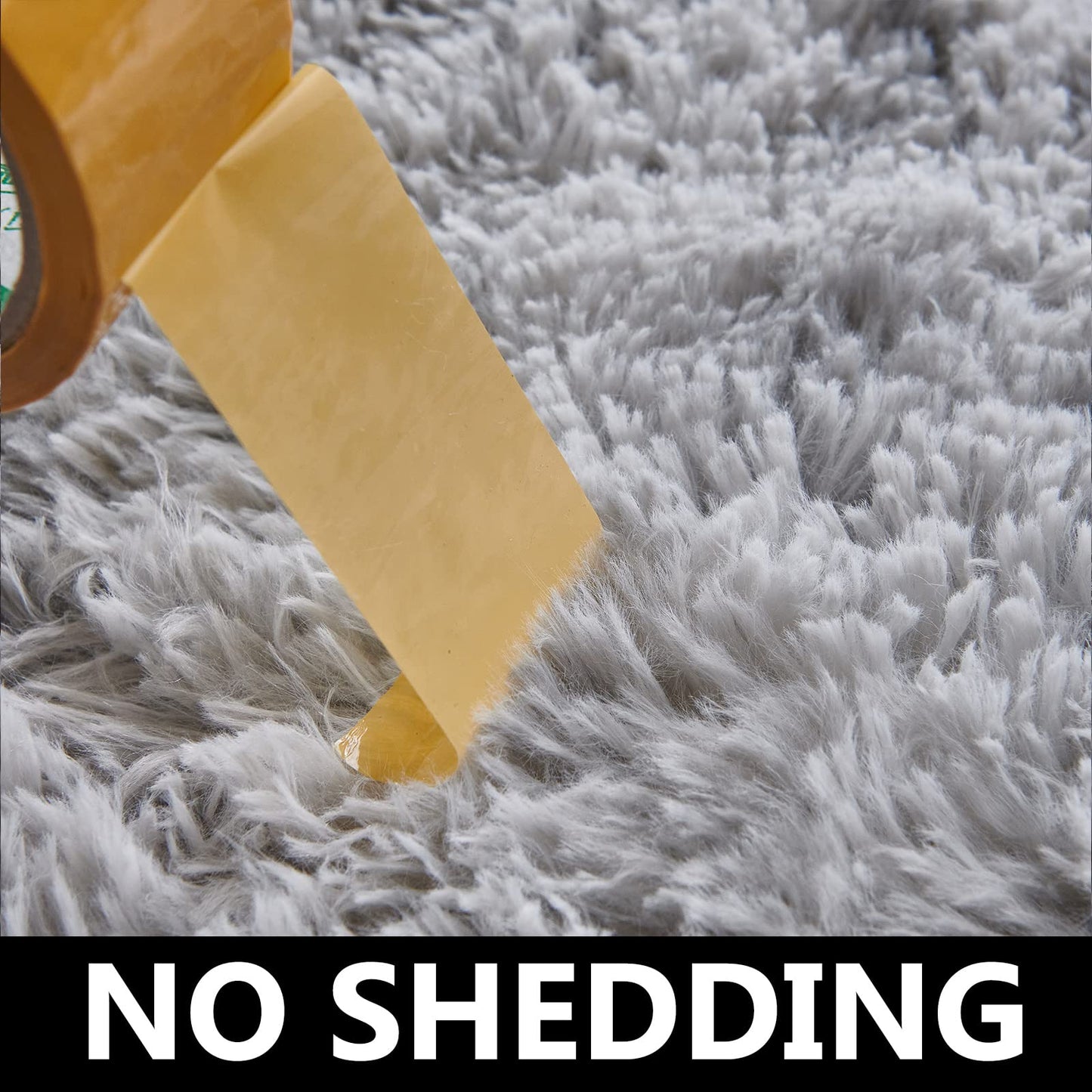 TABAYON Extra Large Shag Area Rug, 9x12 Feet Tie-Dyed Light Grey Indoor Ultra Soft Plush Rugs for Living Room, Non-Skid Modern Nursery Faux Fur Rugs for Home Decor