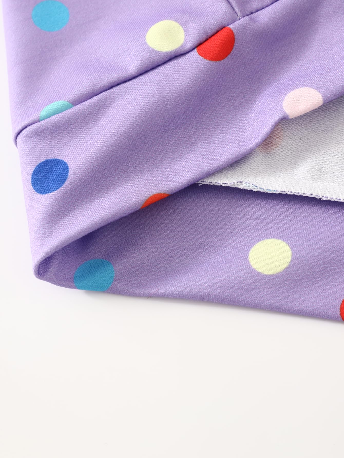 JOLYSHILD Girl's 3 Piece Hoodies Outfits Rainbow Colorful Dots Hoodie Sweatshirt Set Multicolor 7-8Y