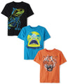 The Children's Place,3-Pack Short Sleeve Graphic T-Shirt,Medium (7/8)
