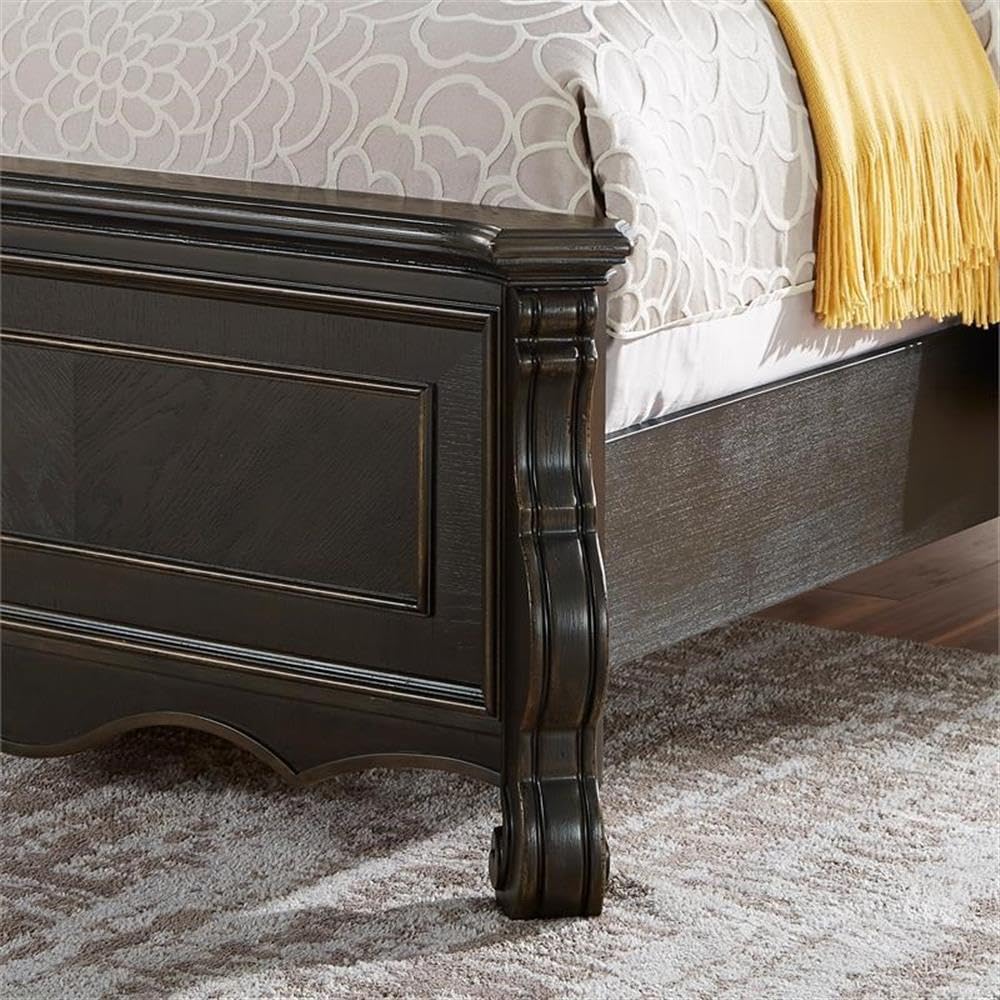 BOWERY HILL Multi-Step Molasses Queen 6-Piece Panel Wood Bedroom Set