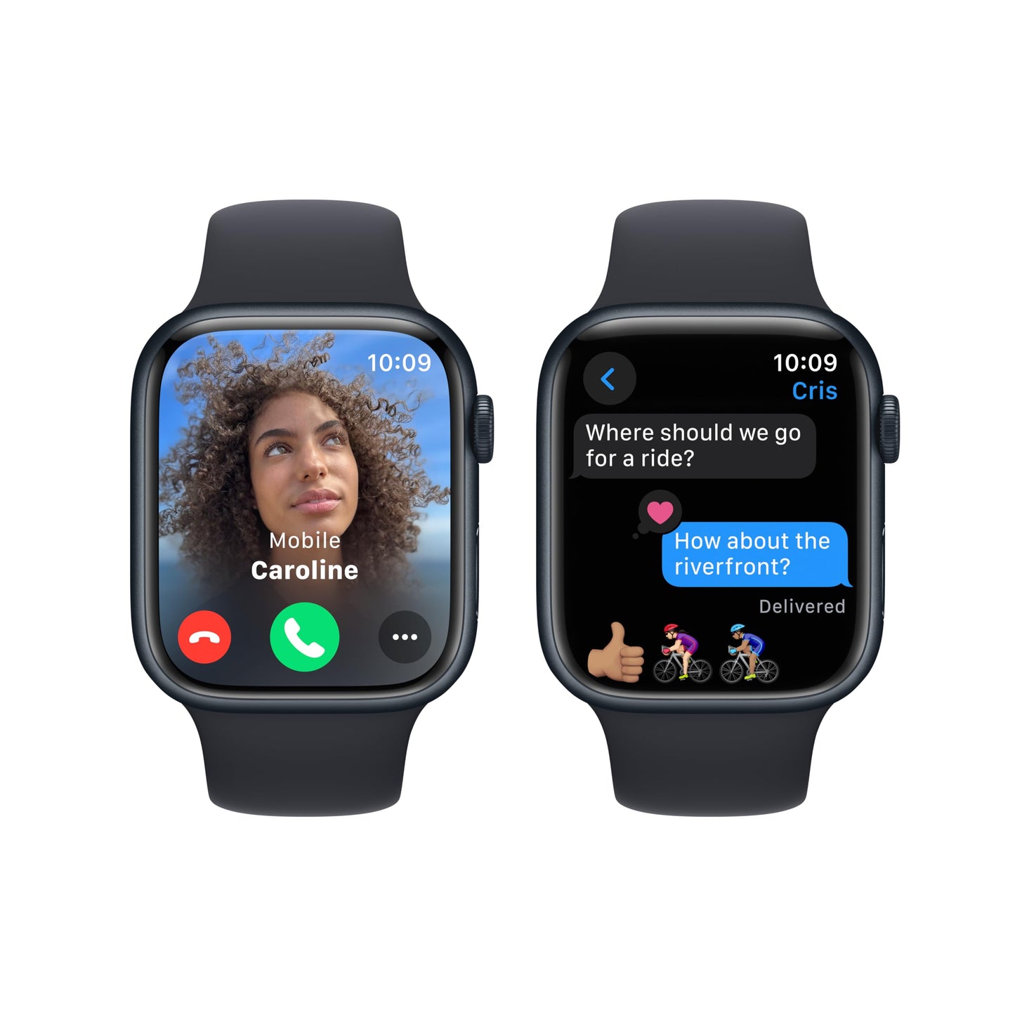 Apple Watch Series 9 [GPS 45mm] Smartwatch with Midnight Aluminum Case with Midnight Sport Band S/M. Fitness Tracker, ECG Apps, Always-On Retina Display, Water Resistant