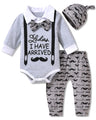 Aalizzwell Newborn Boys Outfit, Infant Ladies Have Arrived Clothes Long Sleeve Gentleman Fall Winter Clothing NB