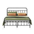 Kujielan Metal Bed Frame - Structurally Stable Heavy Duty Steel Slat Supported Full Bed Frames,No Box Spring Needed for Easy Removal and Transport.