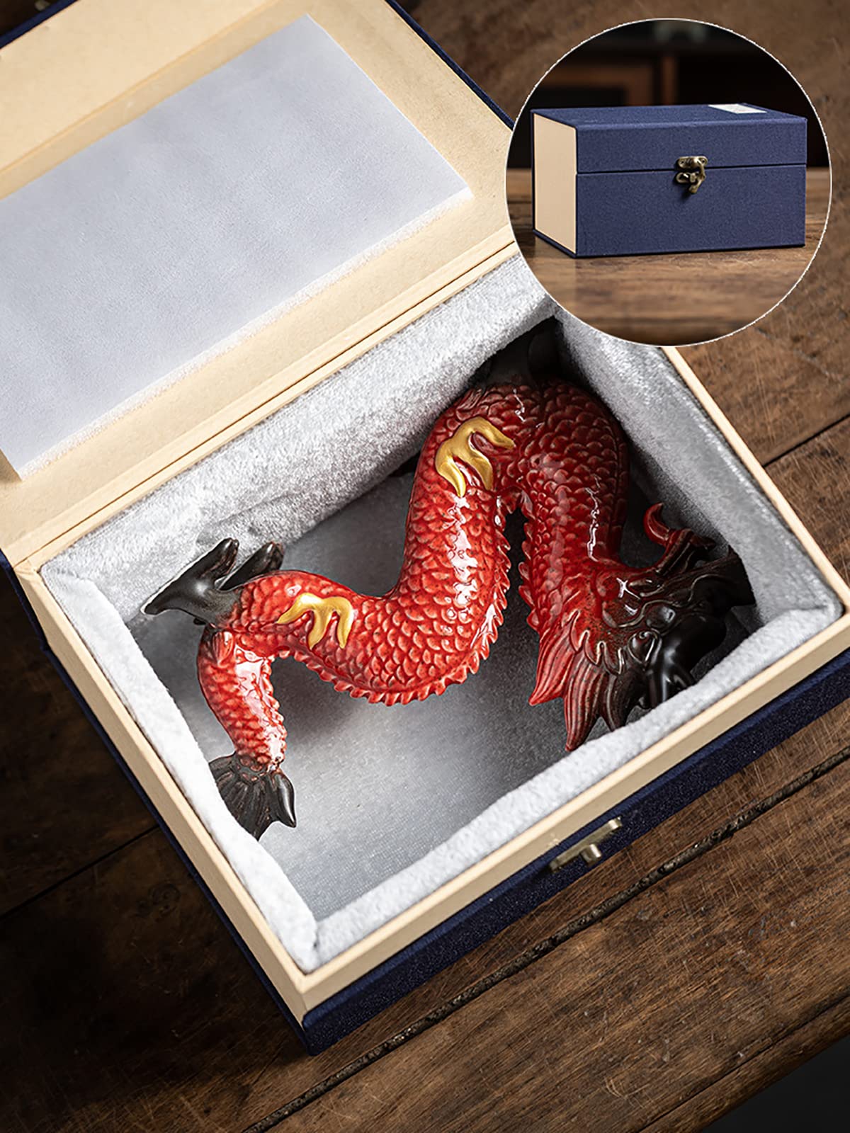 Large Chinese Feng Shui Dragon Statue Home Decor Office Decor Good Lucky Gifts, 8 Inch