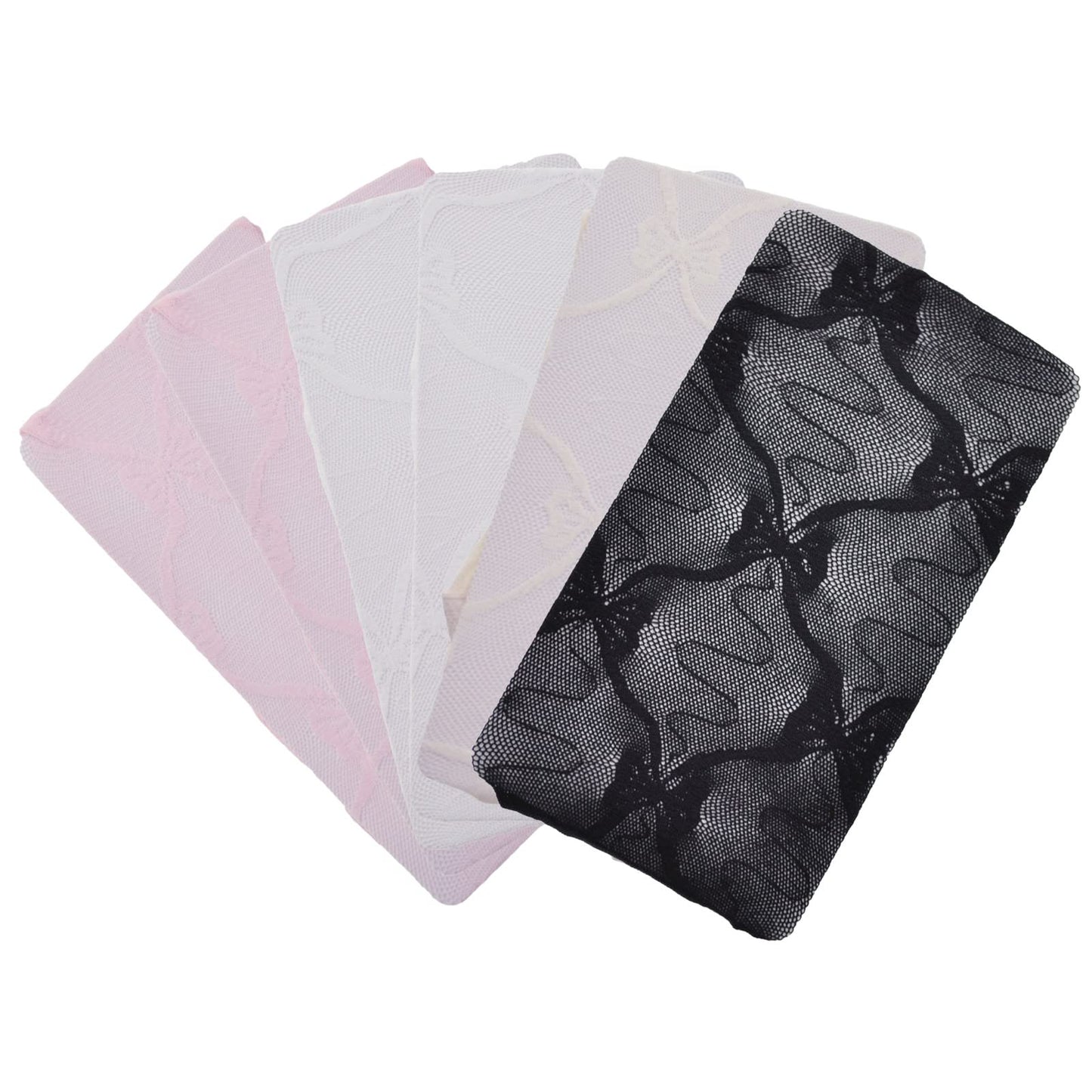 Angelina Girls Bow Tie Lace Pantyhose (6-Pack), 316_ASST