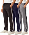 Real Essentials 3 Pack: Men's Mesh Open Bottom Sweatpants Gym Active Athletic Workout Casual Pants with Pockets- Set 5 L