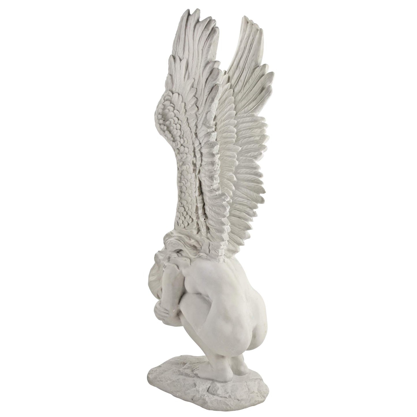 Design Toscano NG33660 Remembrance and Redemption Angel Religious Indoor/Outdoor Garden Statue Large, 11 Inches Wide, 13 Inches Deep, 30 Inches Tall, Handcast Polyresin, Antique Stone Finish
