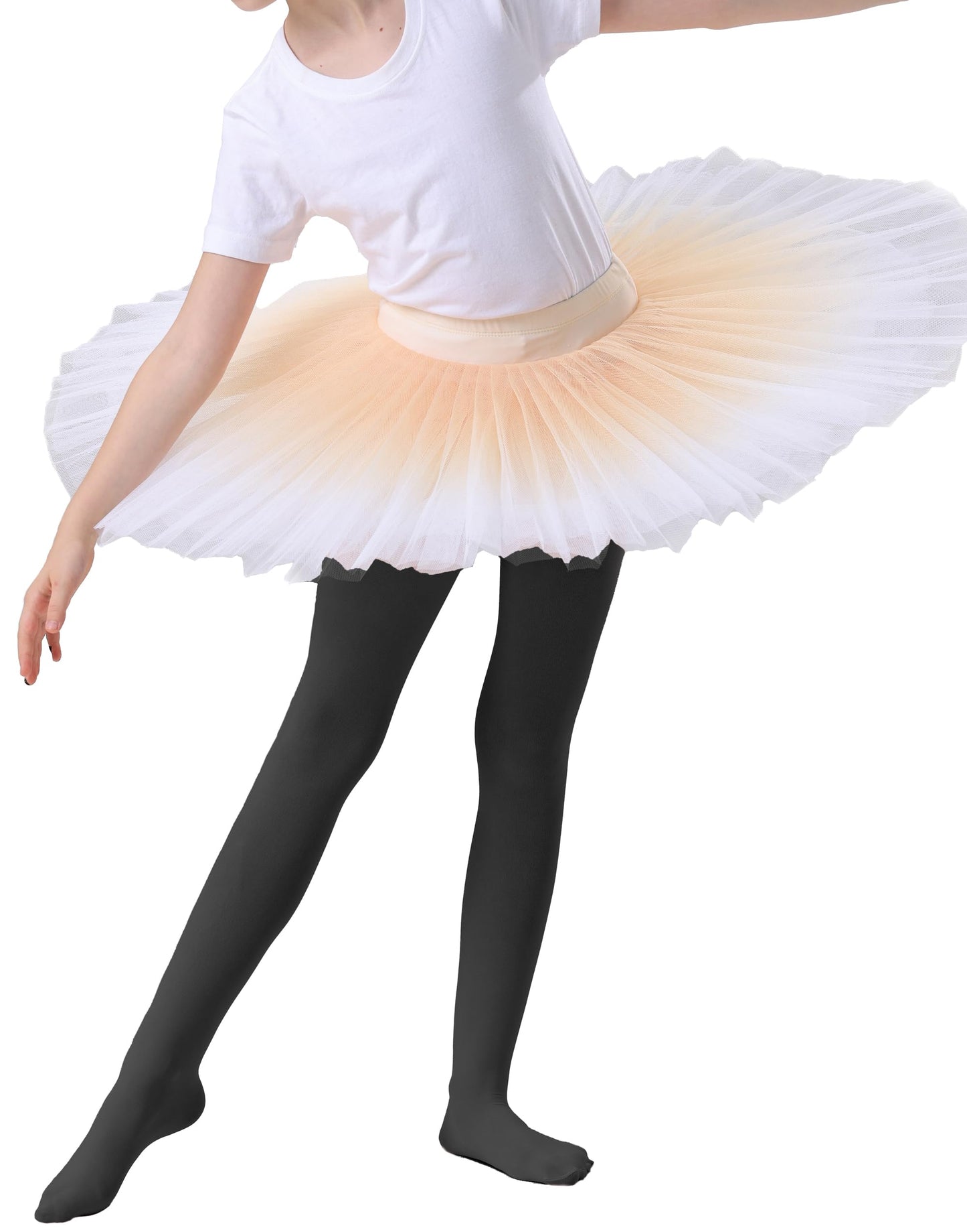 Citystl 3 Pairs Ballet Tights For Girls, Multiple Colors Toddler Ballet Tight, Kids School Dress Cotton(HBF-6/8)