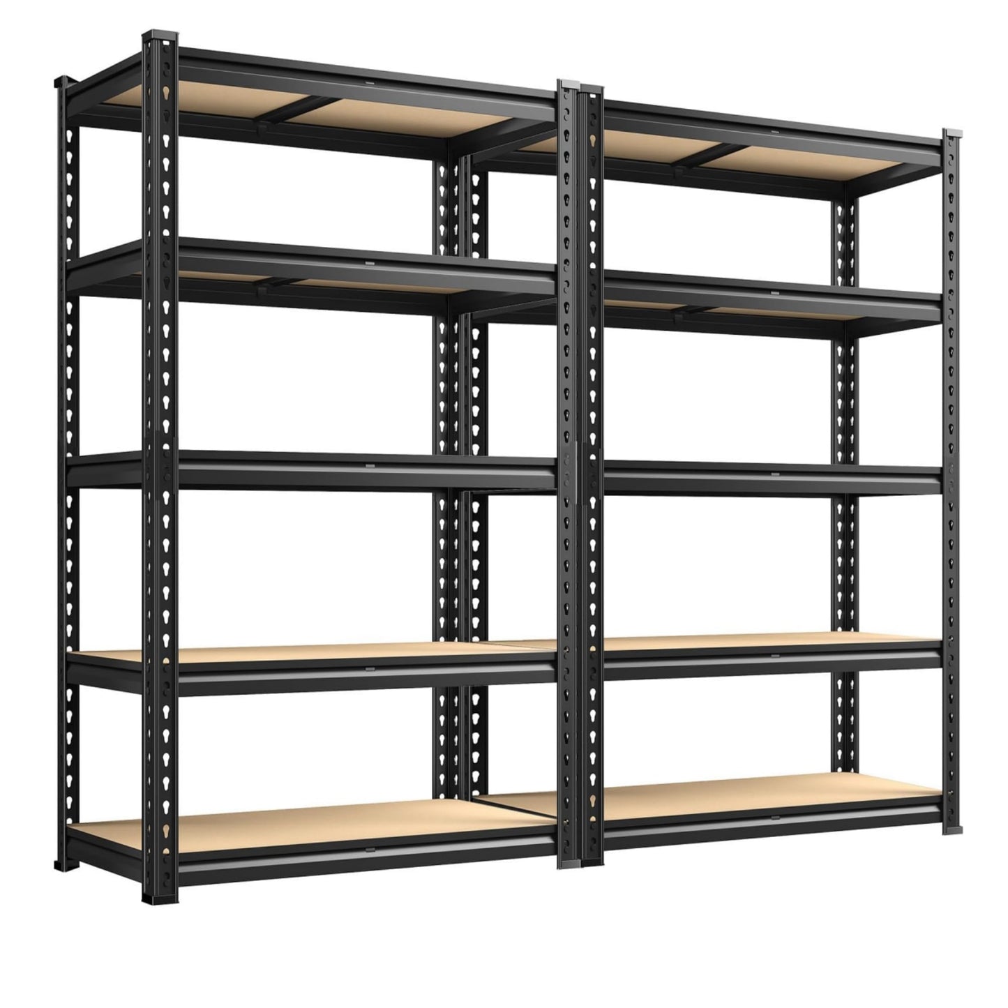 REIBII 2020LBS Garage Shelving Heavy Duty 5 Tier Storage Shelves Adjustable Garage Shelves, Utility Rack Shelf, Shelving Units for Storage Warehouse Pantry Closet, 35.5" W x 11.9" D x 72" H, 2 Pack