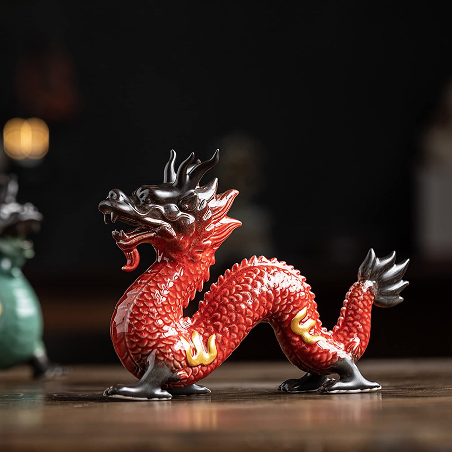 Large Chinese Feng Shui Dragon Statue Home Decor Office Decor Good Lucky Gifts, 8 Inch
