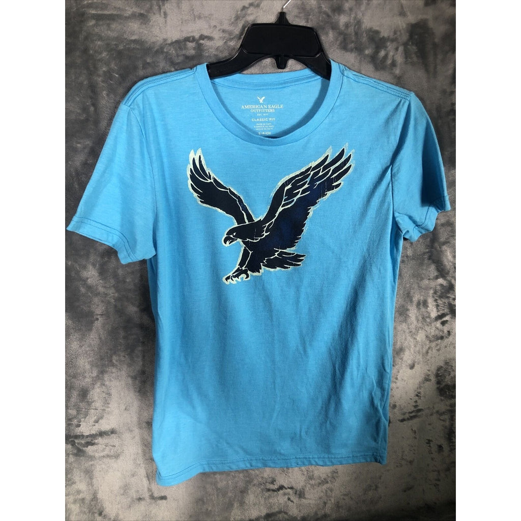 American Eagles T-Shirt Large Eagle Size Petite Small Blue
