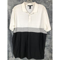 2 / Men Polo Shirt White/Black/Gray Size L Color Block