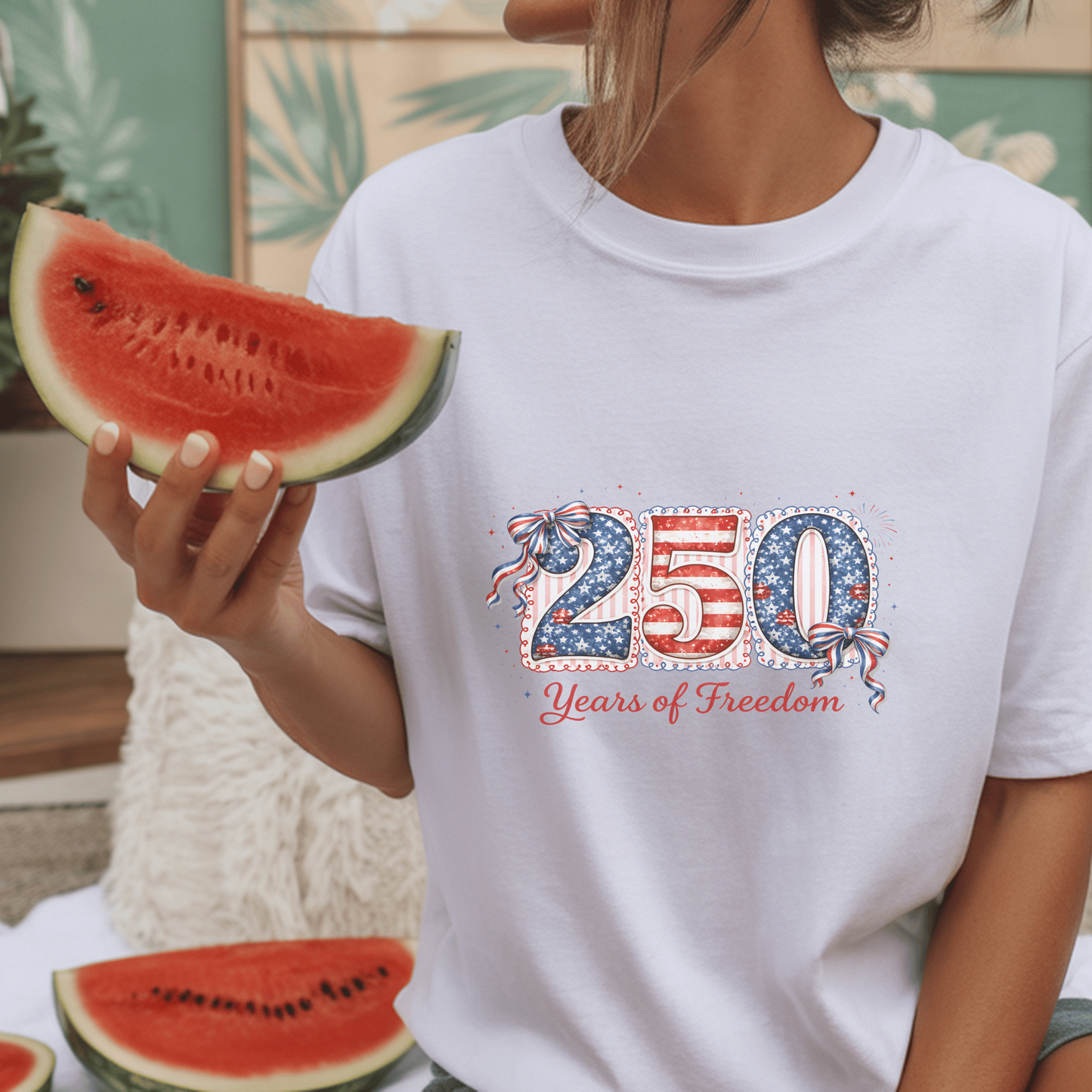 250 Years of Freedom Shirt, Patriotic Graphic Tee, American Flag Design T-Shirt, Independence Day Shirt, Fourth of July Tee