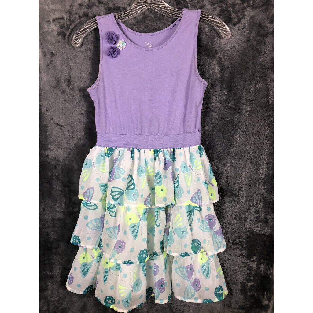 1989 Girls Place Dress Butter Fly Dress Purple Size 10/12