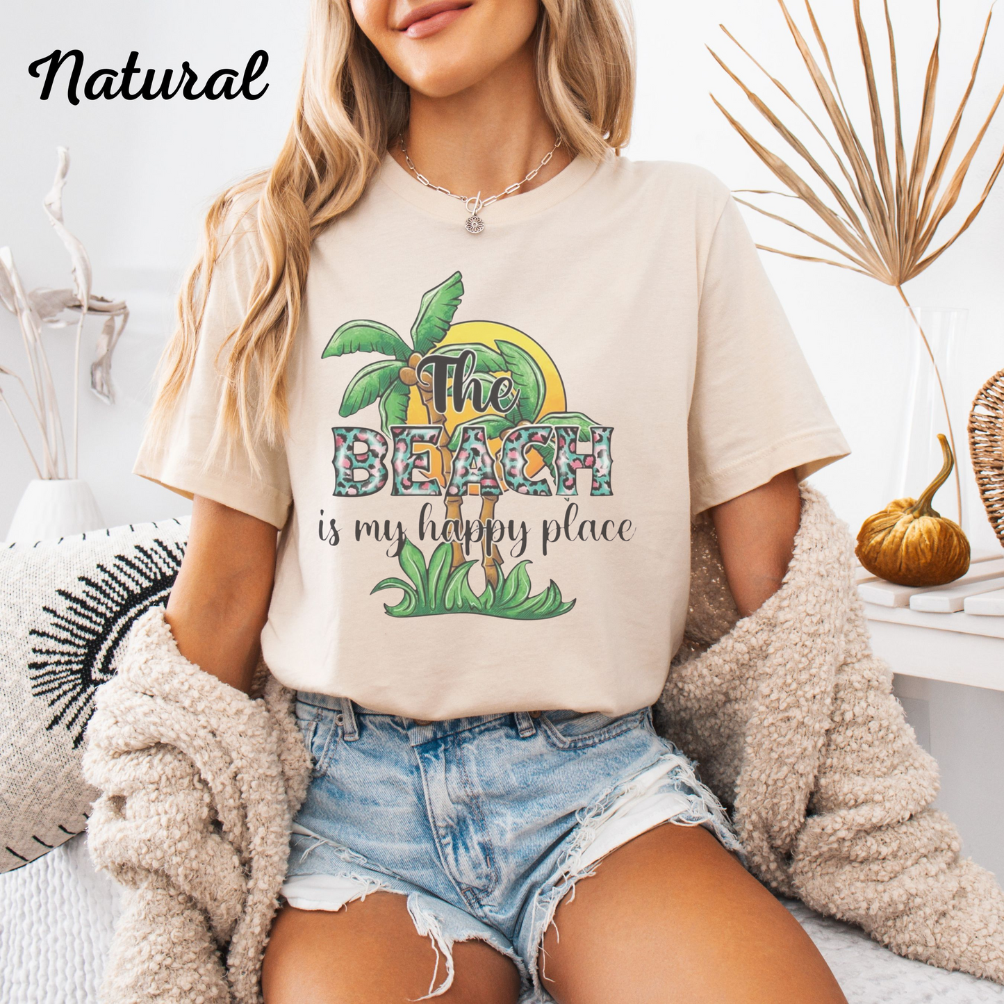 The Beach Is My Happy Place | Coastal Vibes Tee
