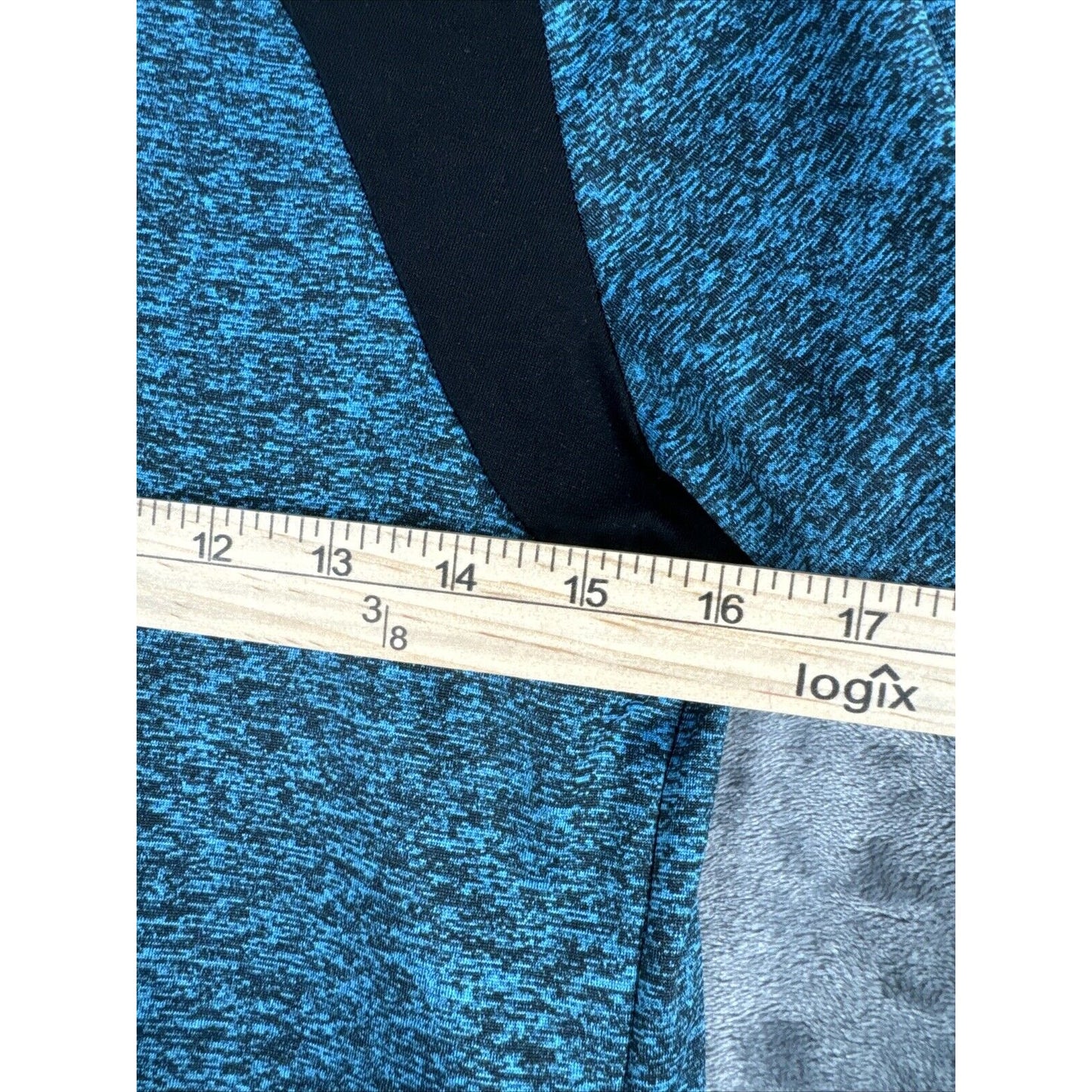MISS FORTUNE Womens Active Wear Exercise Top Yoga Shirt Blue/Black Adult Small