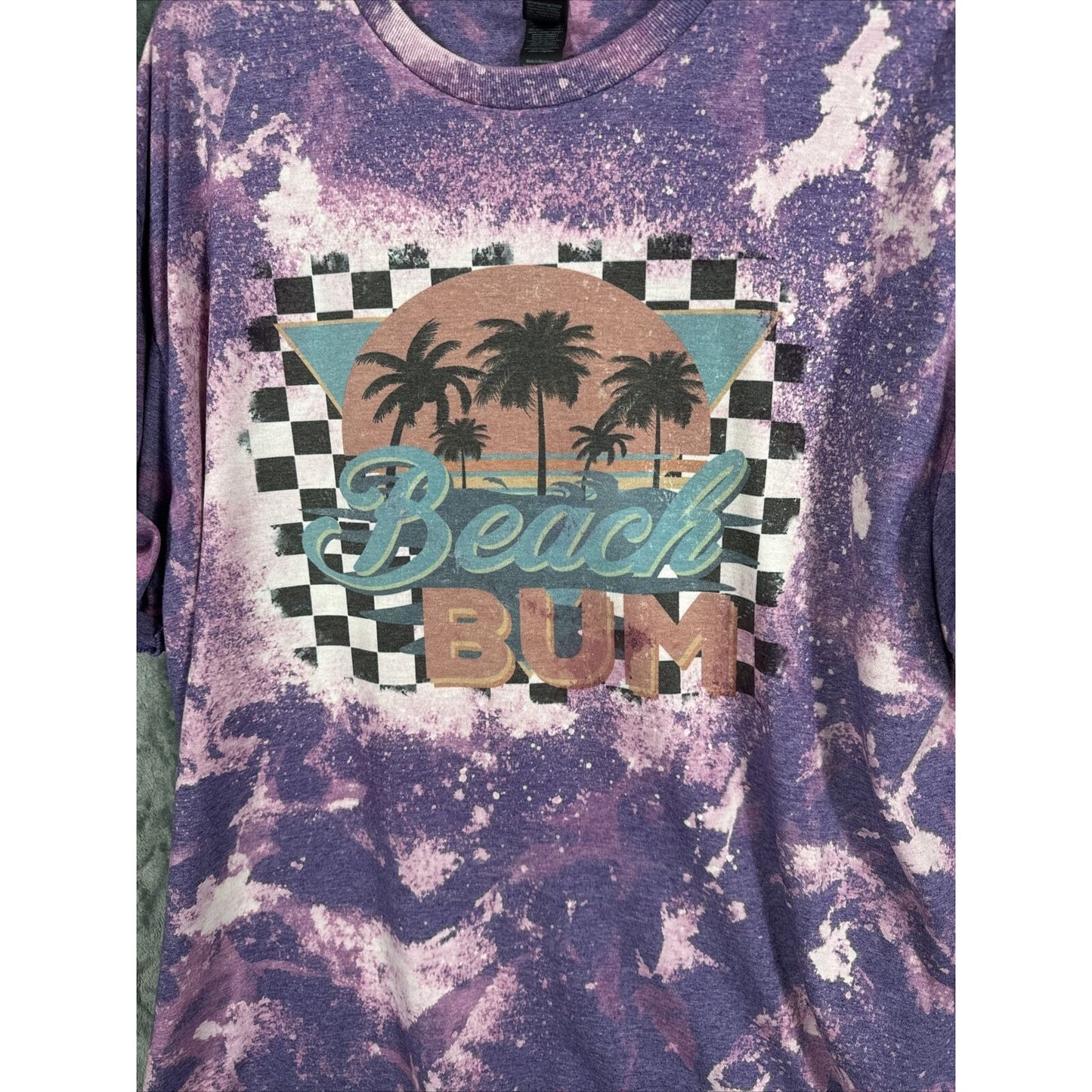 Glidden Beach Bum Woman’s Top Retro T Shirt Vintage Style Tye Dye Shirt New