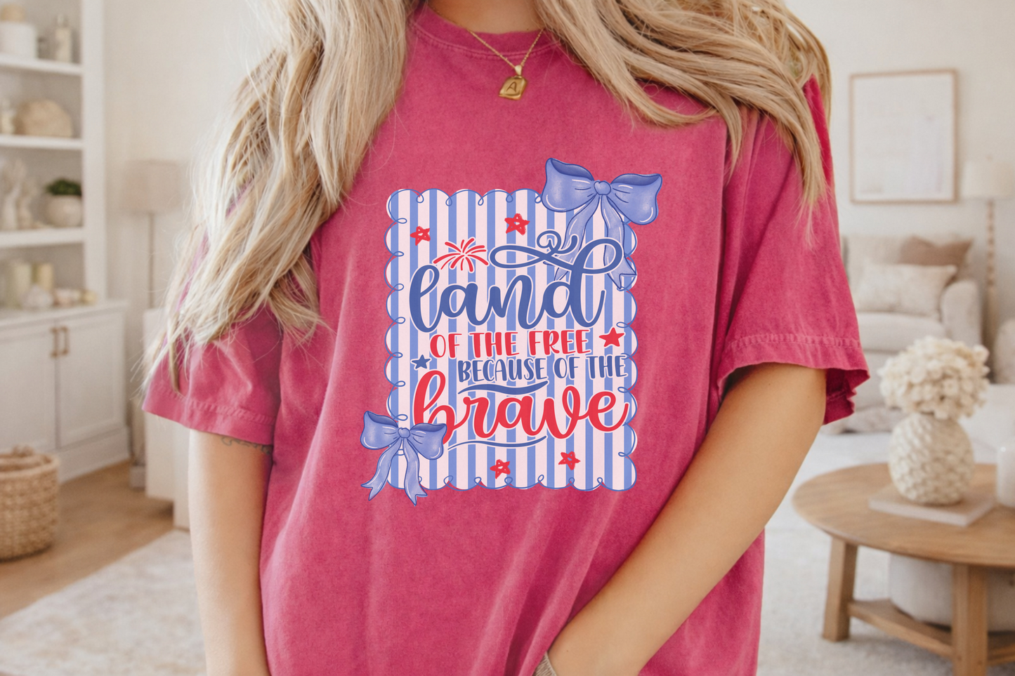 Land of the Free Patriotic Shirt, Customizable USA T-Shirt, Independence Day Tee, Soft Cotton Top, Gift for Patriots, American Pride