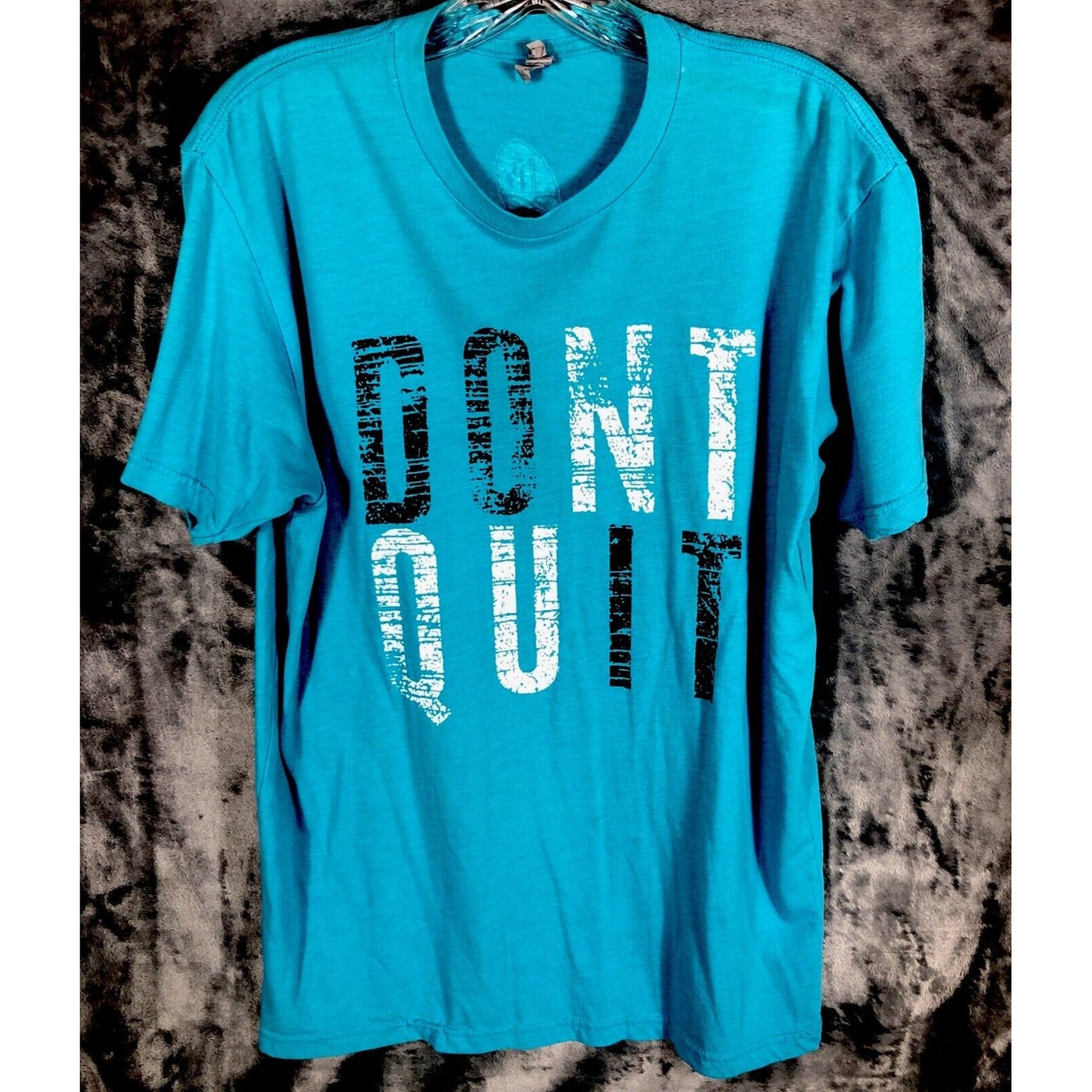 Don’t Quit Women’s T-Shirt Charlotte Running Company Blue Shirt